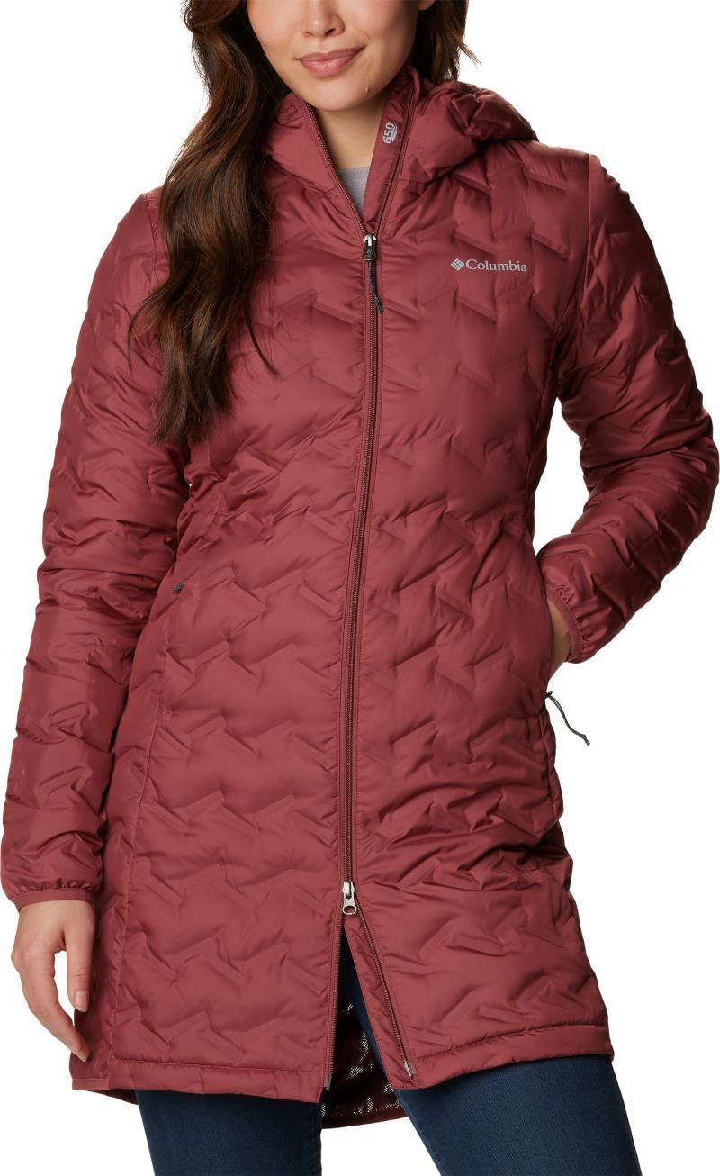 Delta Ridge Long Down Jacket - Womens - Beetroot 1