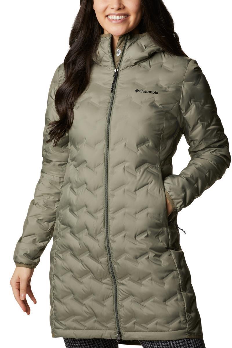 Delta Ridge Long Down Jacket - Womens - Stone Green 1