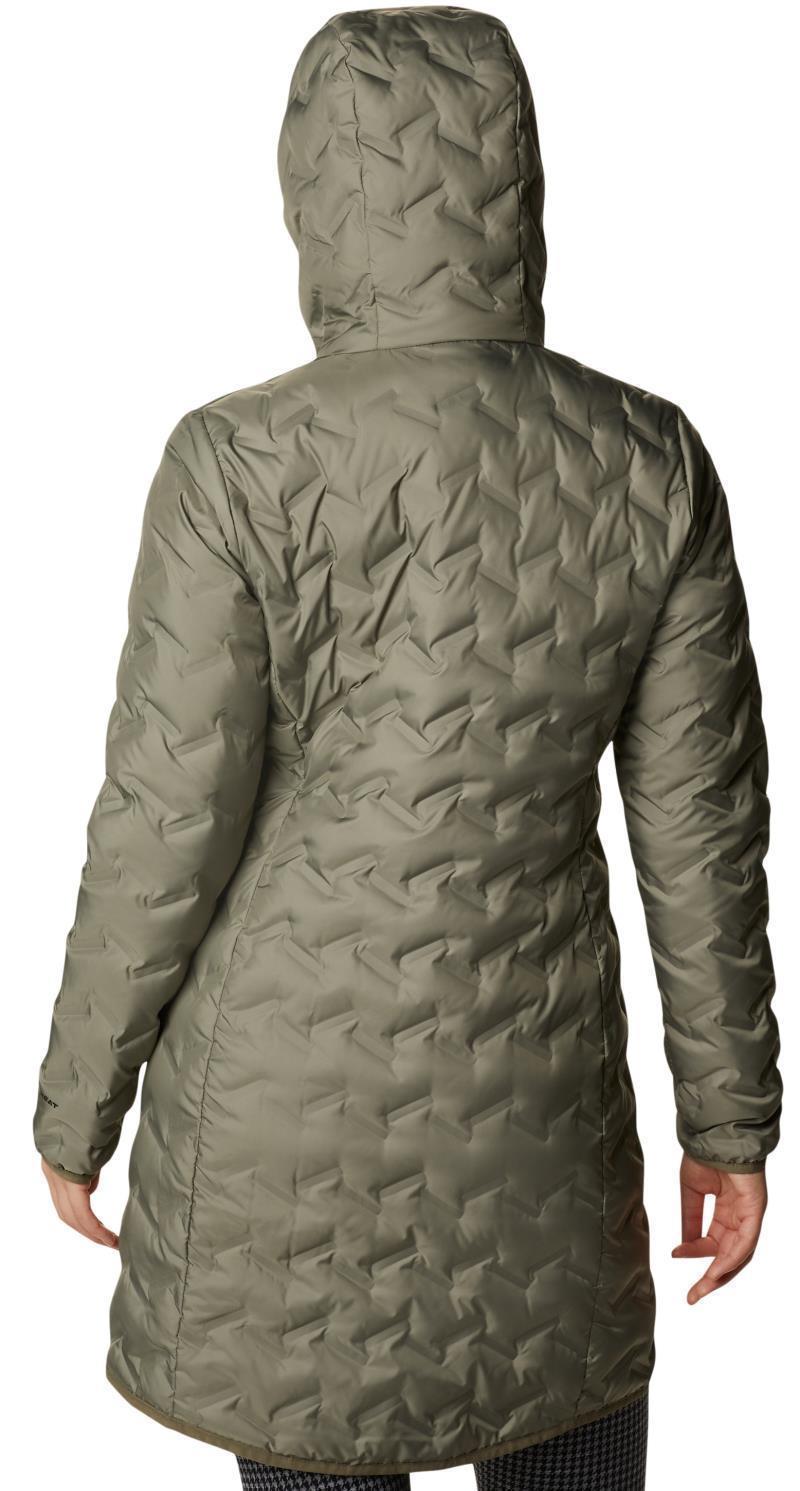 Delta Ridge Long Down Jacket - Womens - Stone Green 4