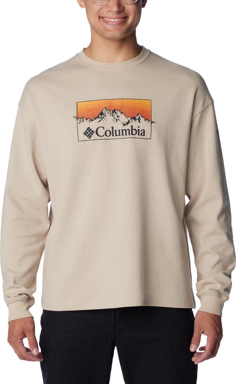 Duxbery Relaxed LS Tee - Mens - Ancient Fossil / Linear Range Graphic 1