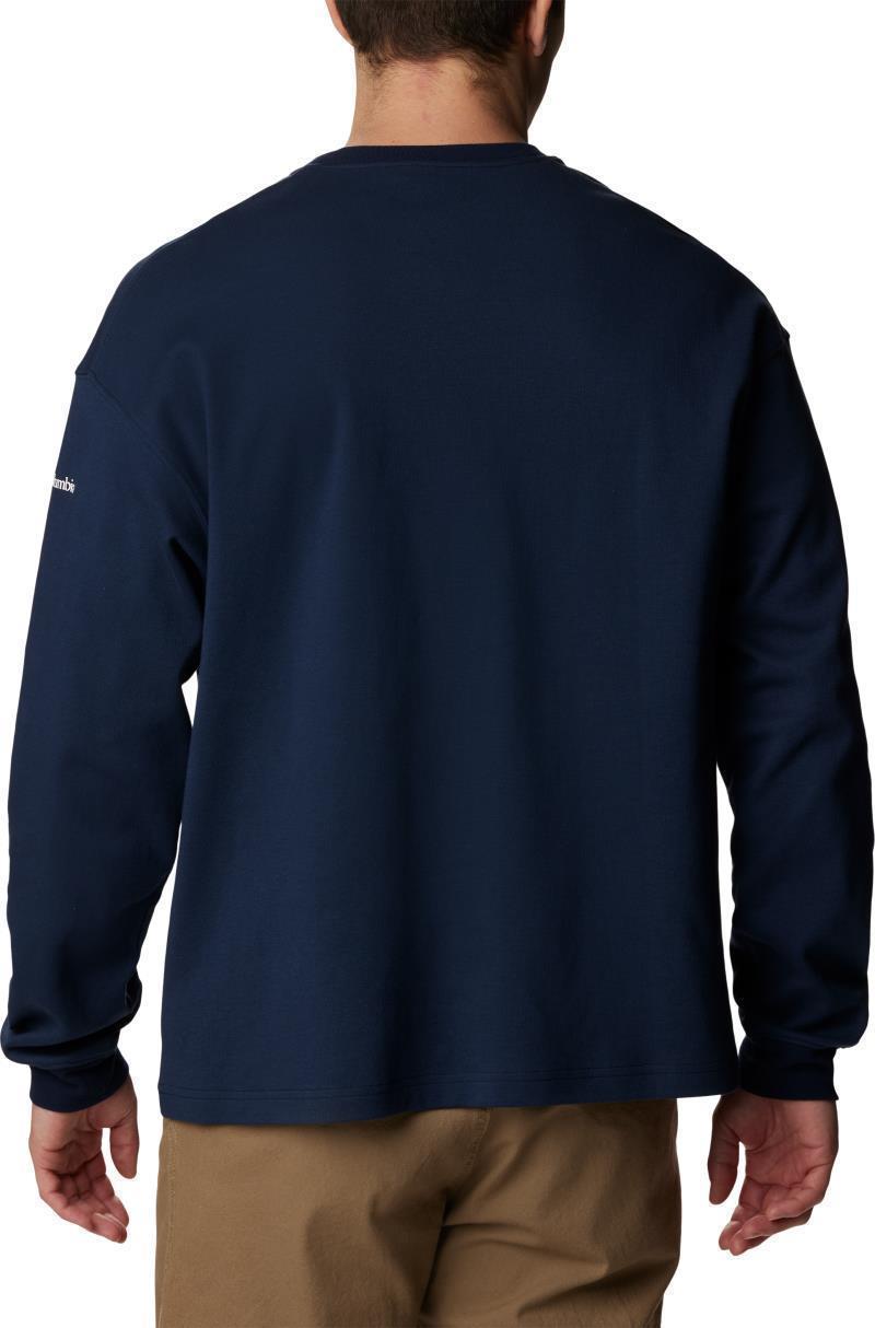 Duxbery Relaxed LS Tee - Mens - Collegiate Navy / Linear Range Graphic 2