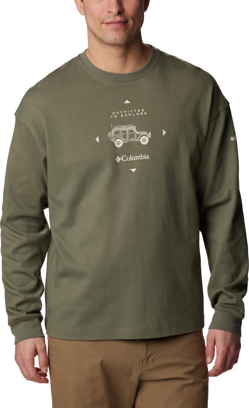 Duxbery Relaxed LS Tee - Mens - Stone Green / Overlander Graphic 1