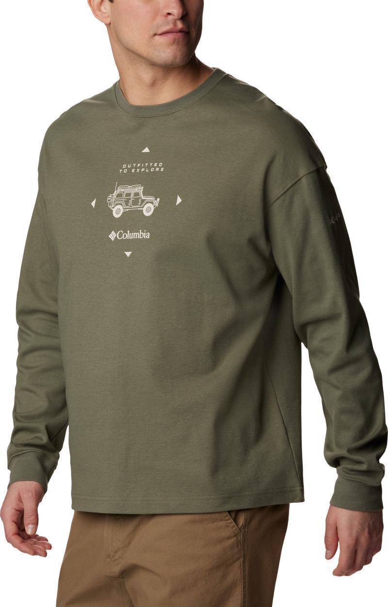 Duxbery Relaxed LS Tee - Mens - Stone Green / Overlander Graphic 3