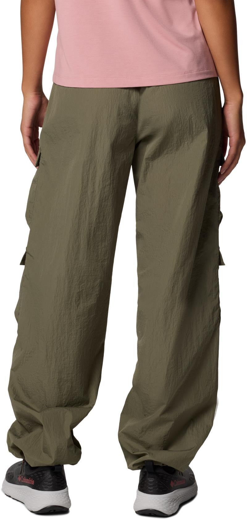 Elevated View Parachute Pants, Long - Womens - stone green 1