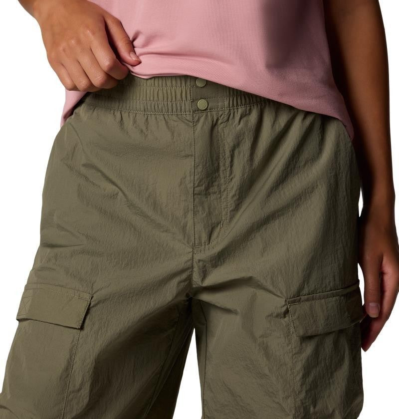 Elevated View Parachute Pants, Long - Womens - stone green 1