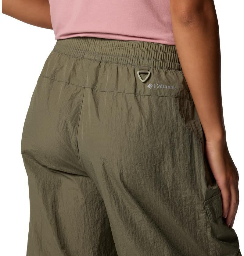 Elevated View Parachute Pants, Long - Womens - stone green 1