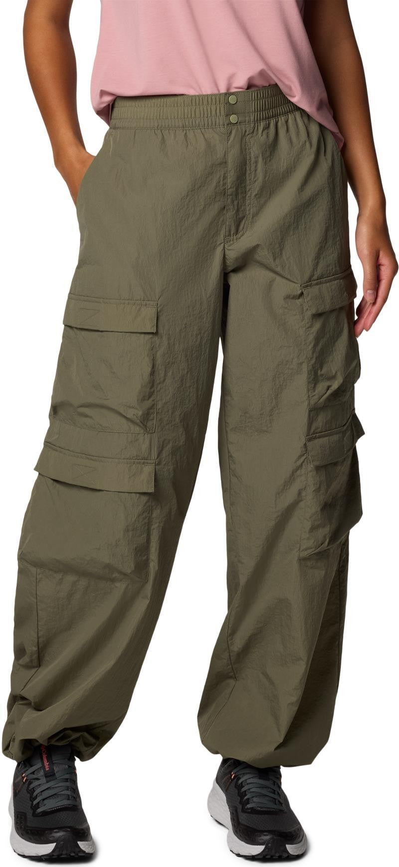Elevated View Parachute Pants, Reg - Womens - stone green 1
