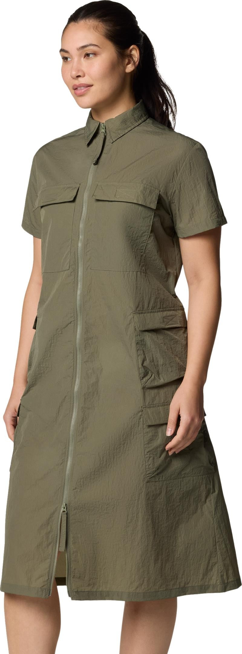 Elevated View Utility Dress - stone green 1