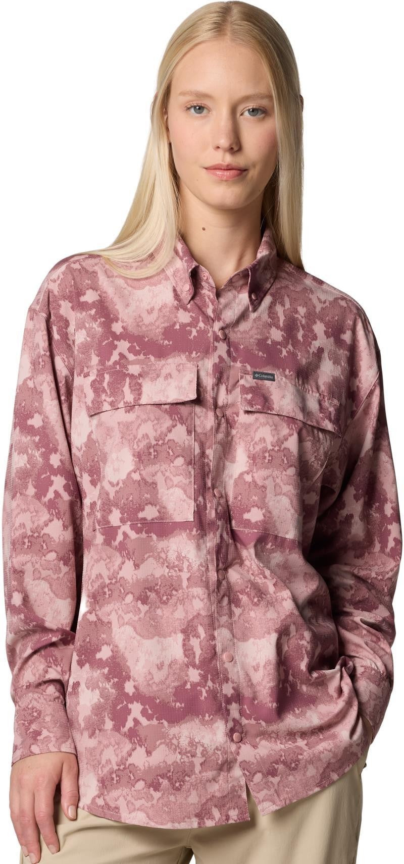 Elevated View Utility LS - Womens - eraser pink deco camo 1