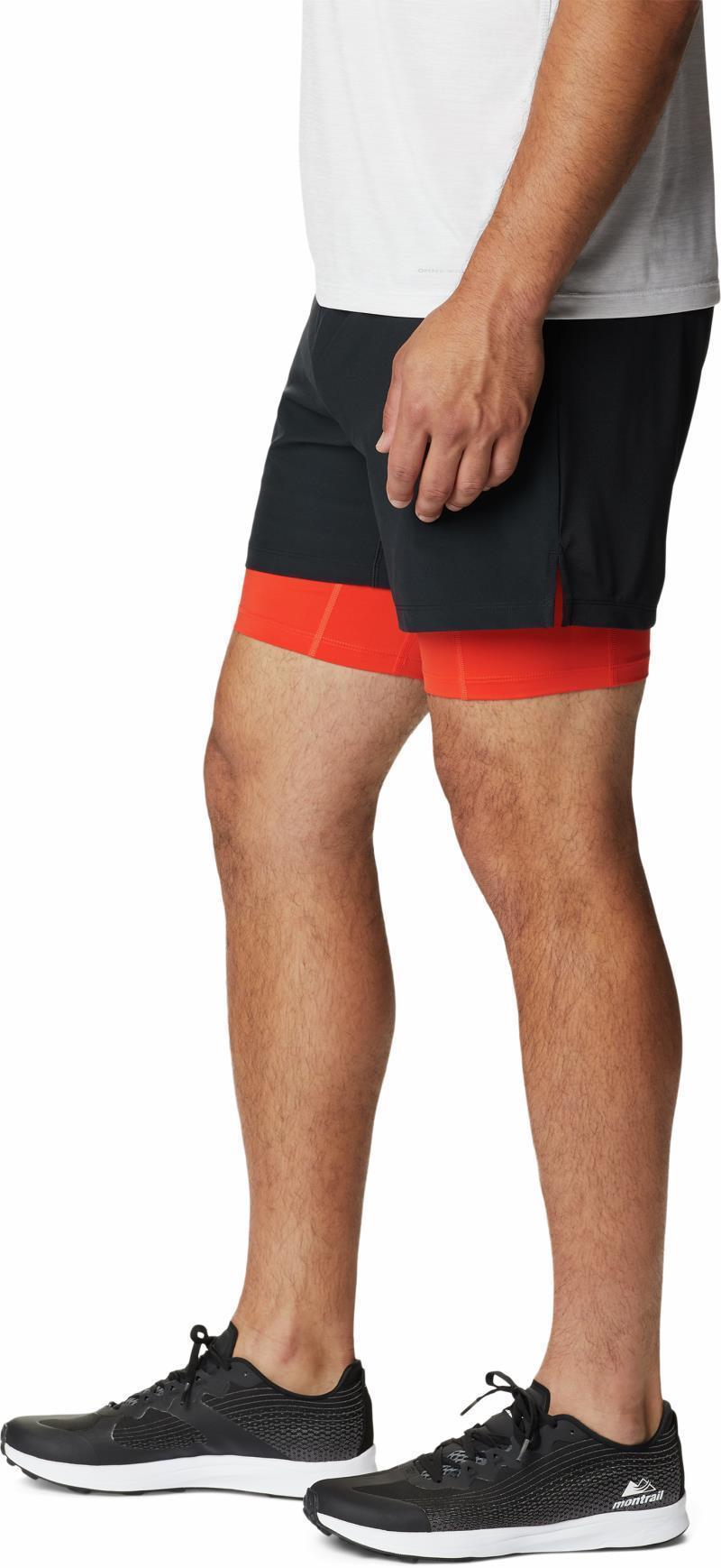 Endless Trail 2In1 Shorts, 7" Inseam - Mens - black / spicy 1