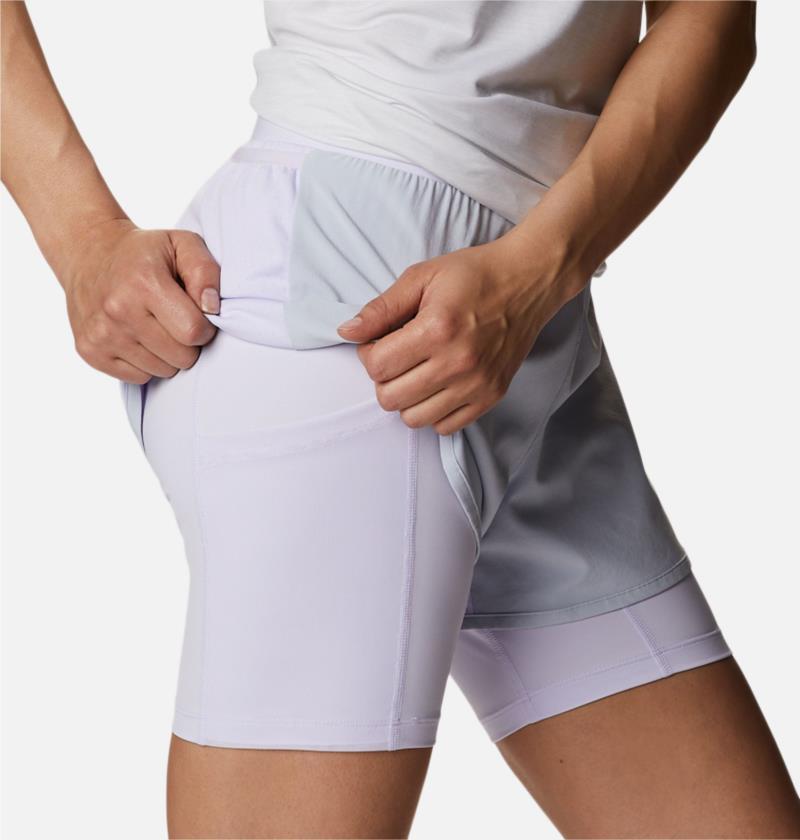 Endless Trail 2n1 Shorts, 3" Inseam - Womens - Cirrus Grey / Purple Tint 6