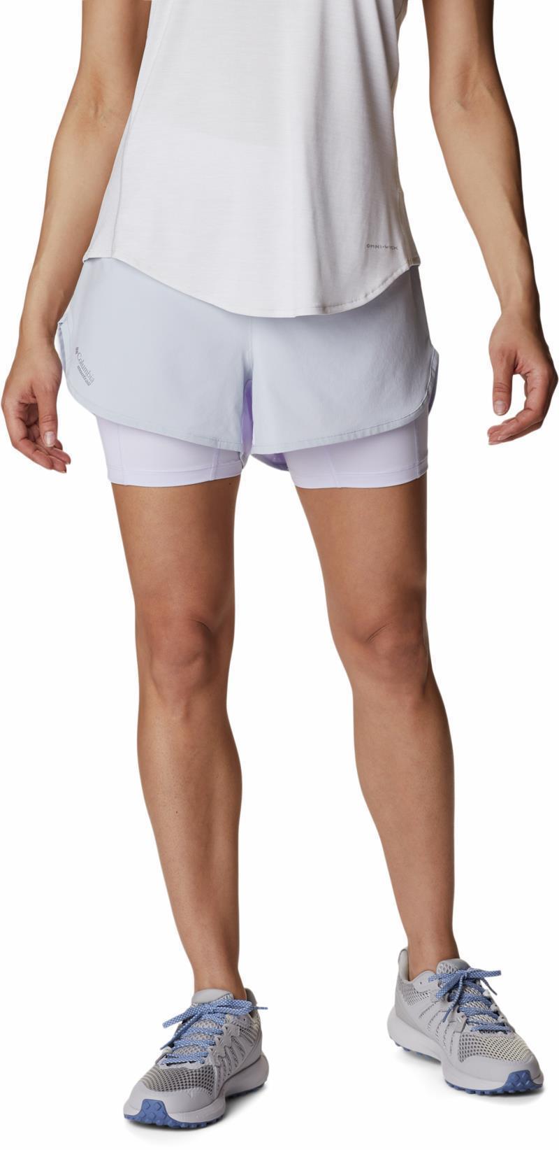 Endless Trail 2n1 Shorts, 5" Inseam - Womens - cirrus grey / purple tint 1