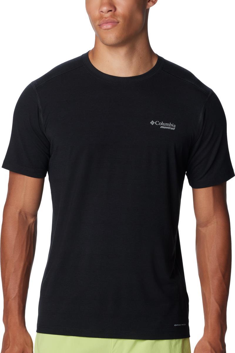 Endless Trail Running Tech Tee - Mens - Black / Pale Blue Montrail Graphic 1
