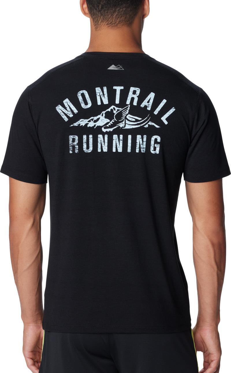 Endless Trail Running Tech Tee - Mens - Black / Pale Blue Montrail Graphic 2