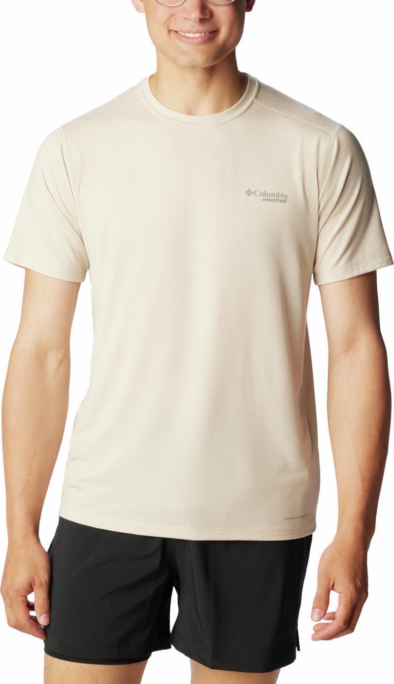 Endless Trail Running Tech Tee - Mens - Dark Stone / Marmalade Montrail Graphic 1