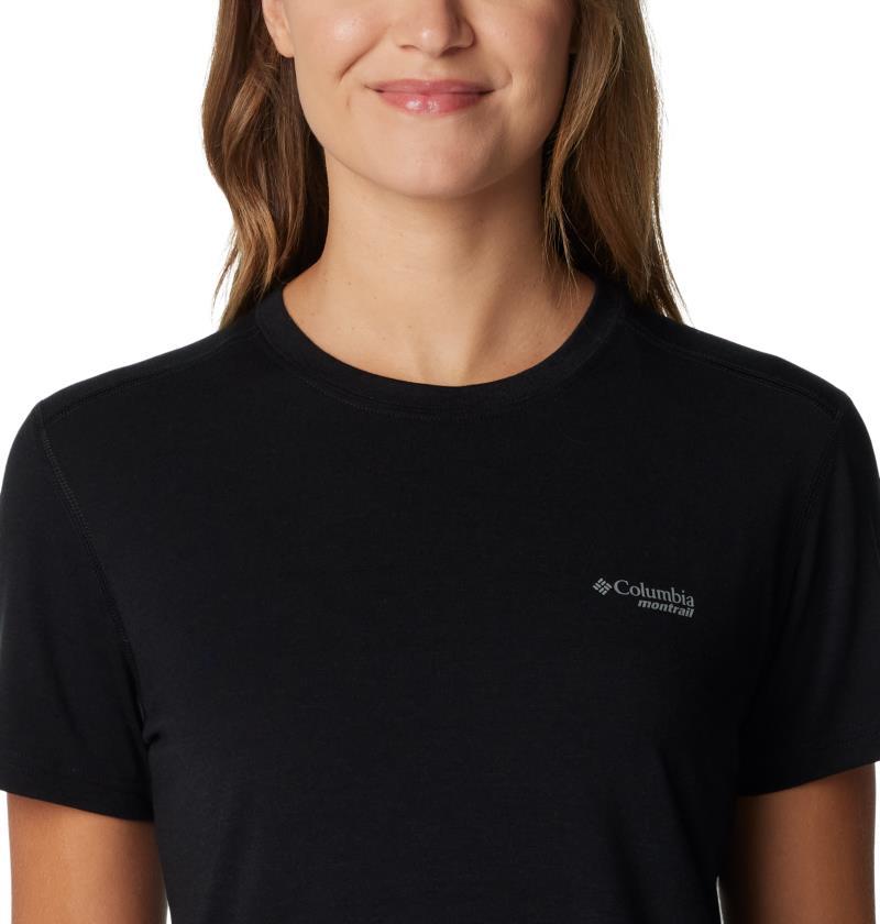 Endless Trail Running Tech Tee - Womens - Black / Pale Blue Montrail Graphic 4