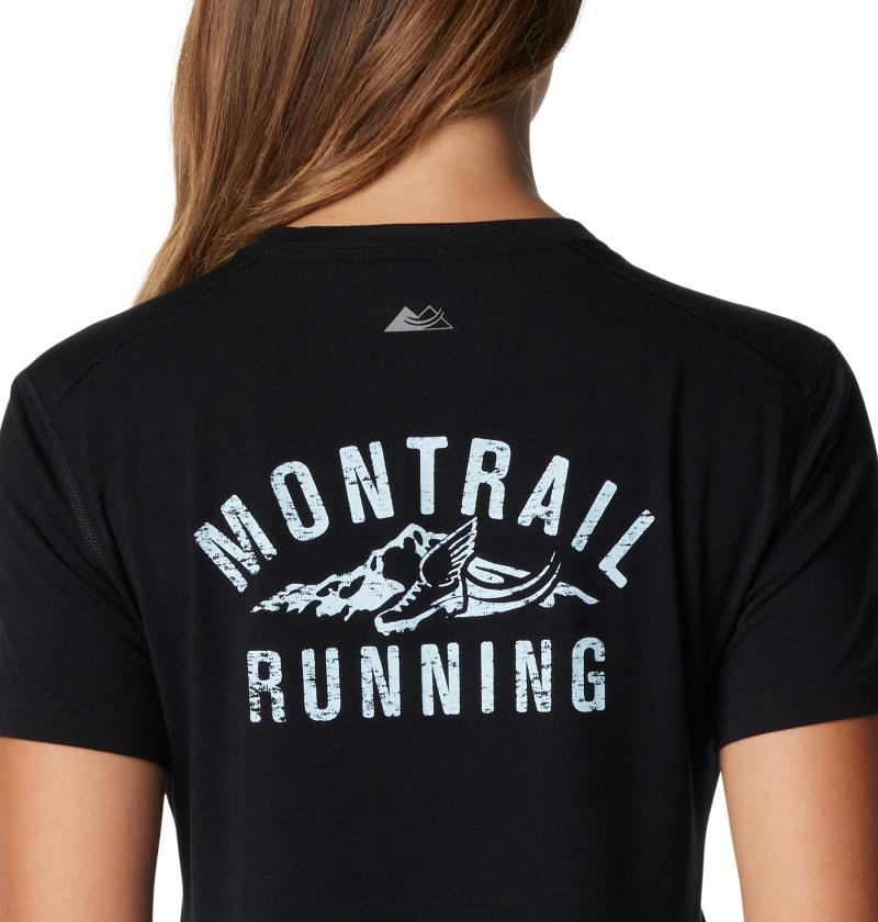 Endless Trail Running Tech Tee - Womens - Black / Pale Blue Montrail Graphic 5