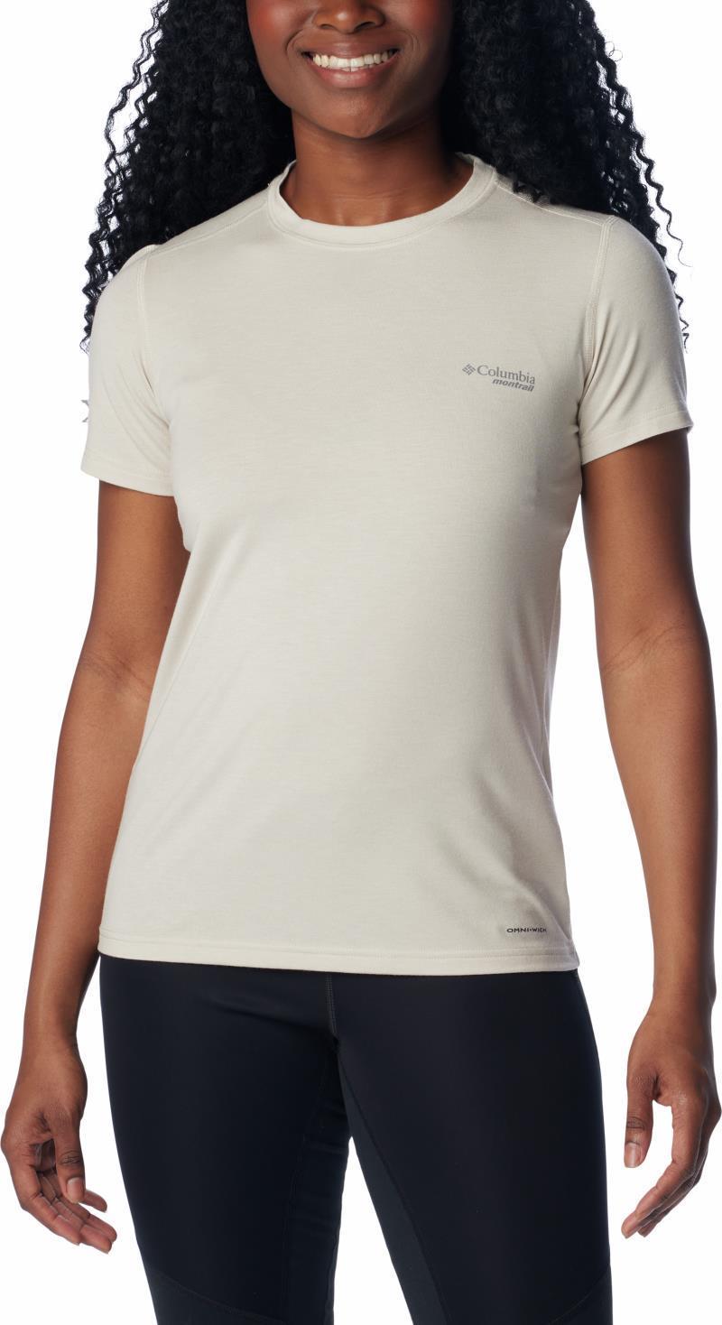Endless Trail Running Tech Tee - Womens - Dark Stone / Ultra Pink Montrail Graphic 1