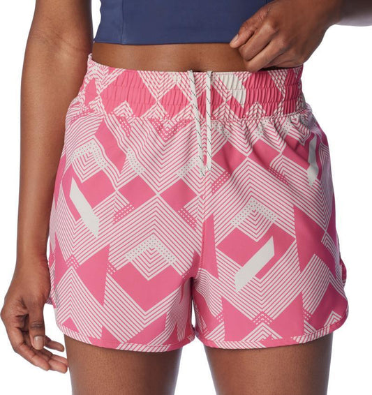 Endless Trail Shorts, 3" Inseam - Womens - Ultra Pink / Dark Stone Tech Check 1
