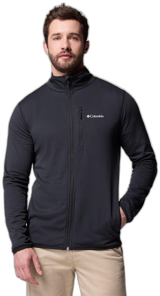 Essential Hike Grid Fleece Full Zip - Mens - black 1