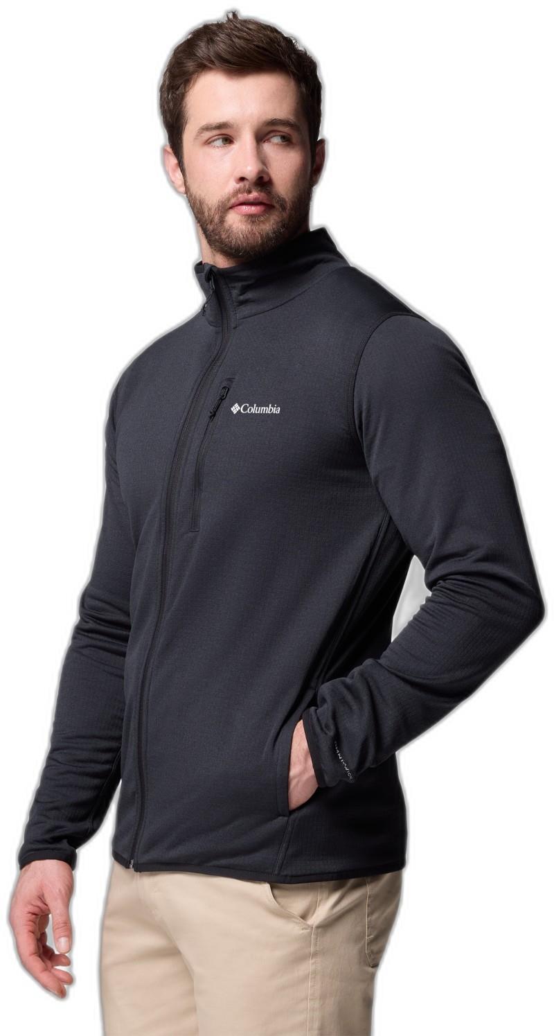 Essential Hike Grid Fleece Full Zip - Mens - black 1