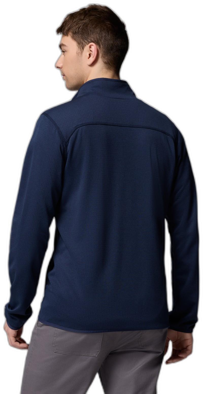 Essential Hike Grid Fleece Full Zip - Mens - collegiate navy 1