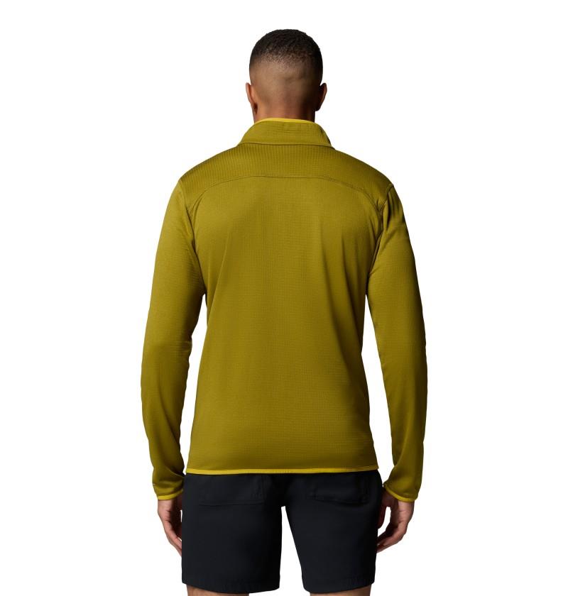 Essential Hike Grid Fleece Full Zip - Mens - mossy green / antique moss 1