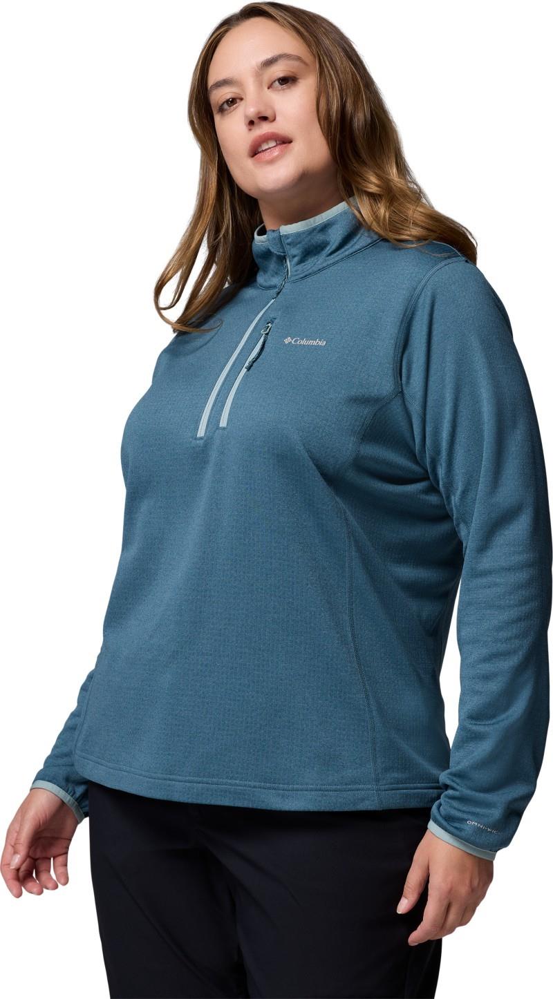 Essential Hike Grid Fleece Half-Zip, Extended - Womens - everblue / crushed blue 1