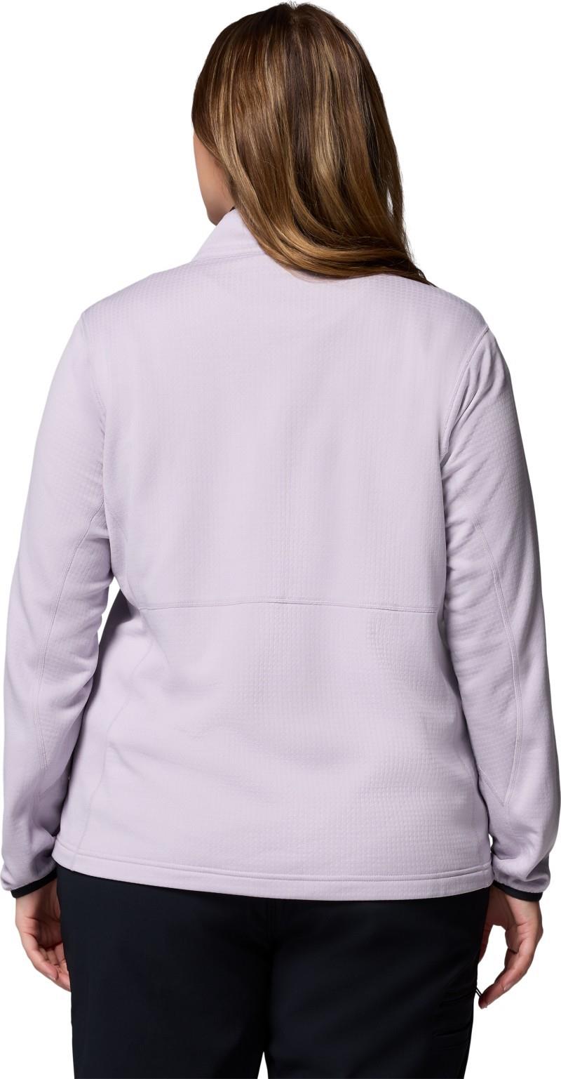 Essential Hike Grid Fleece Half-Zip, Extended - Womens - lavender pearl / black 1