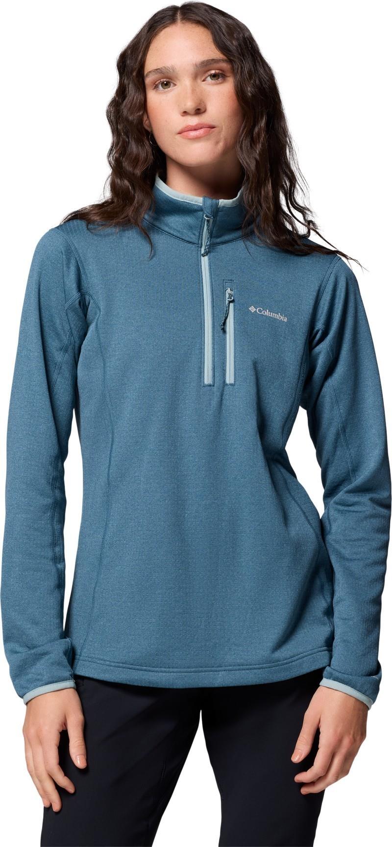 Essential Hike Grid Fleece Half-Zip - Womens - everblue / crushed blue 1