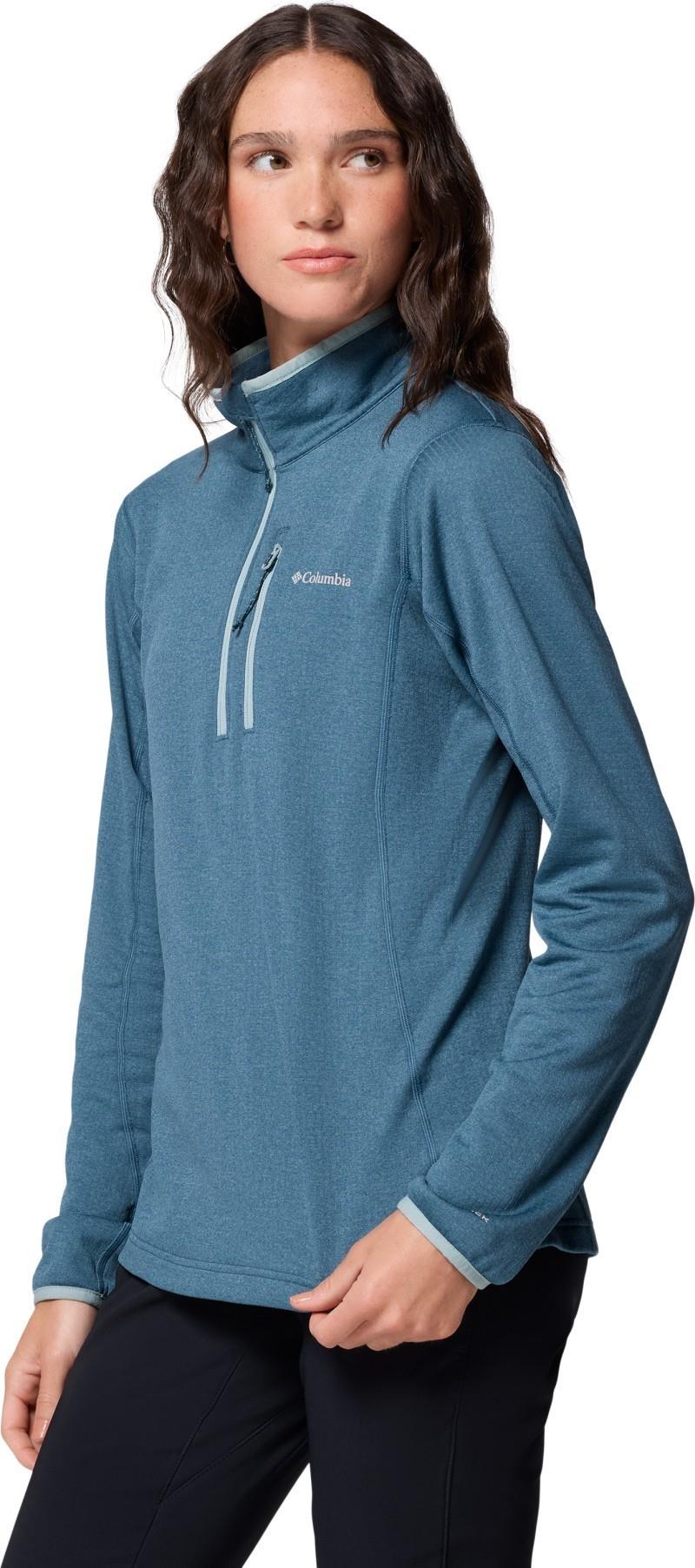 Essential Hike Grid Fleece Half-Zip - Womens - everblue / crushed blue 1