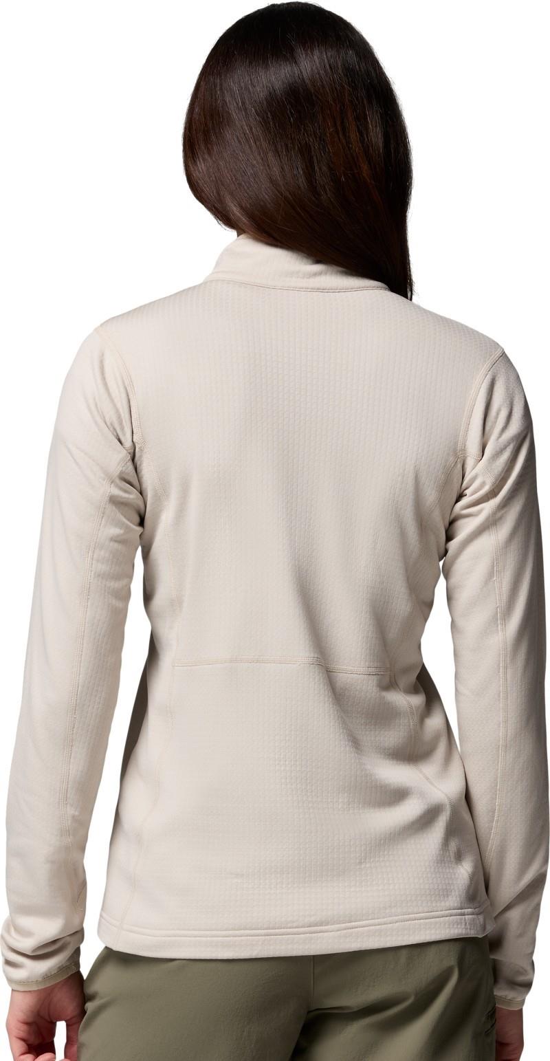 Essential Hike Grid Fleece Half Zip - Womens - dark stone / tobacco 1