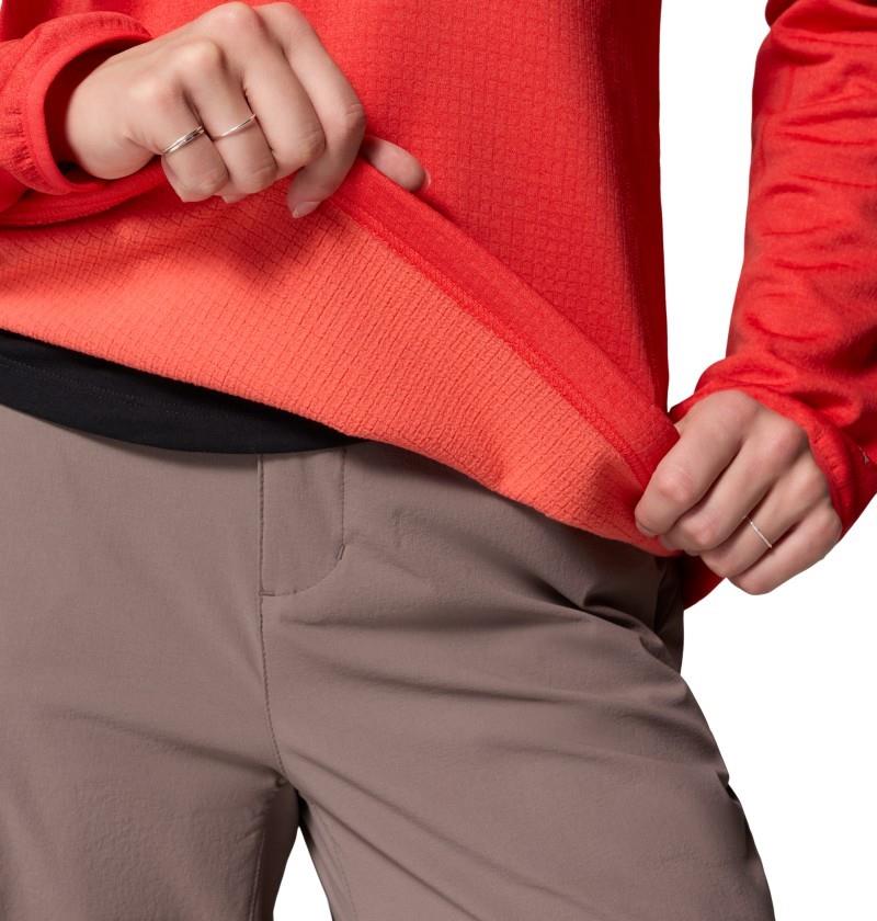Essential Hike Grid Fleece Half Zip - Womens - poppy red 1