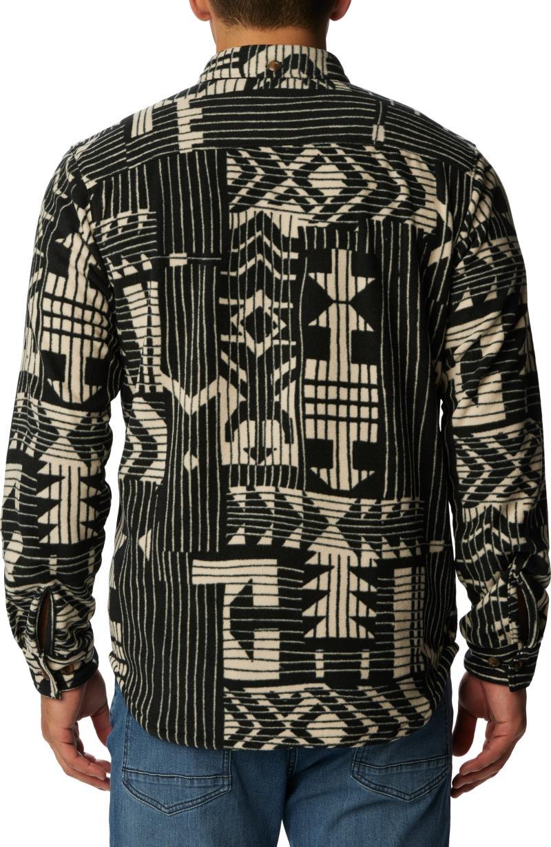 Flare Gun Fleece Over Shirt - Mens - Black Passages Print 2