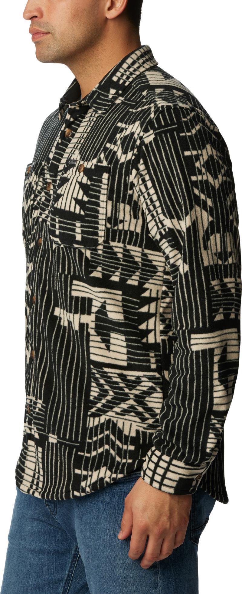 Flare Gun Fleece Over Shirt - Mens - Black Passages Print 4