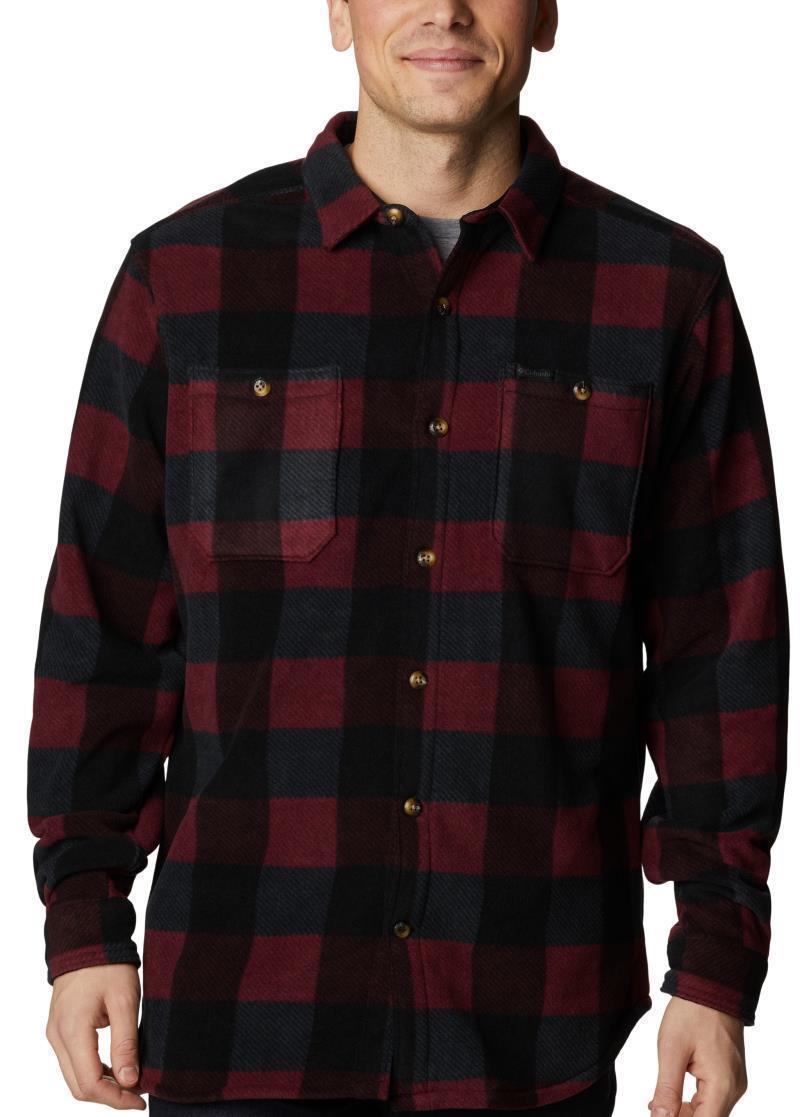 Flare Gun Fleece Over Shirt - Mens - Elderberry Multi Check 1