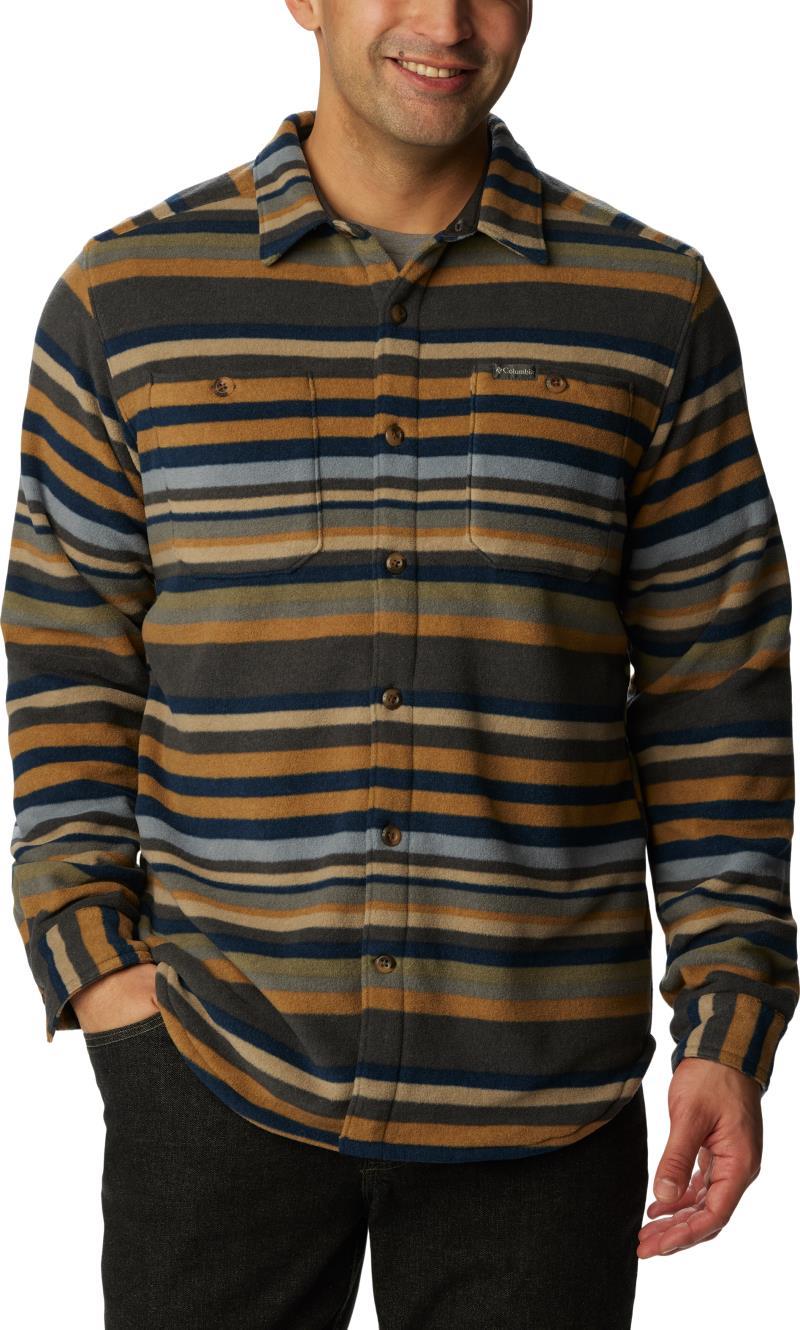 Flare Gun Fleece Over Shirt - Mens - Shark Surfcrest Stripe Print 1