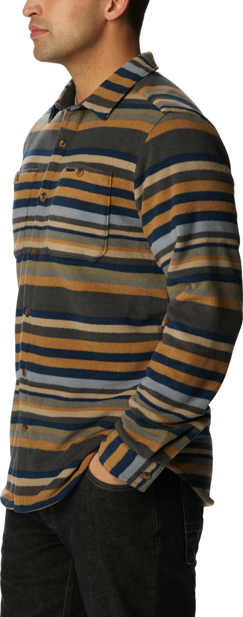 Flare Gun Fleece Over Shirt - Mens - Shark Surfcrest Stripe Print 4