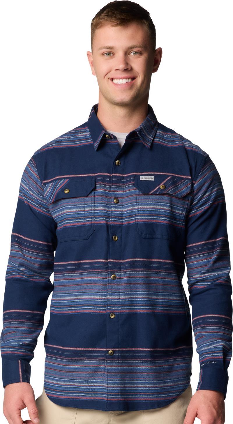 Flare Gun Stretch Flannel, Extended - Mens - Collegiate Navy Vista Stripe 1