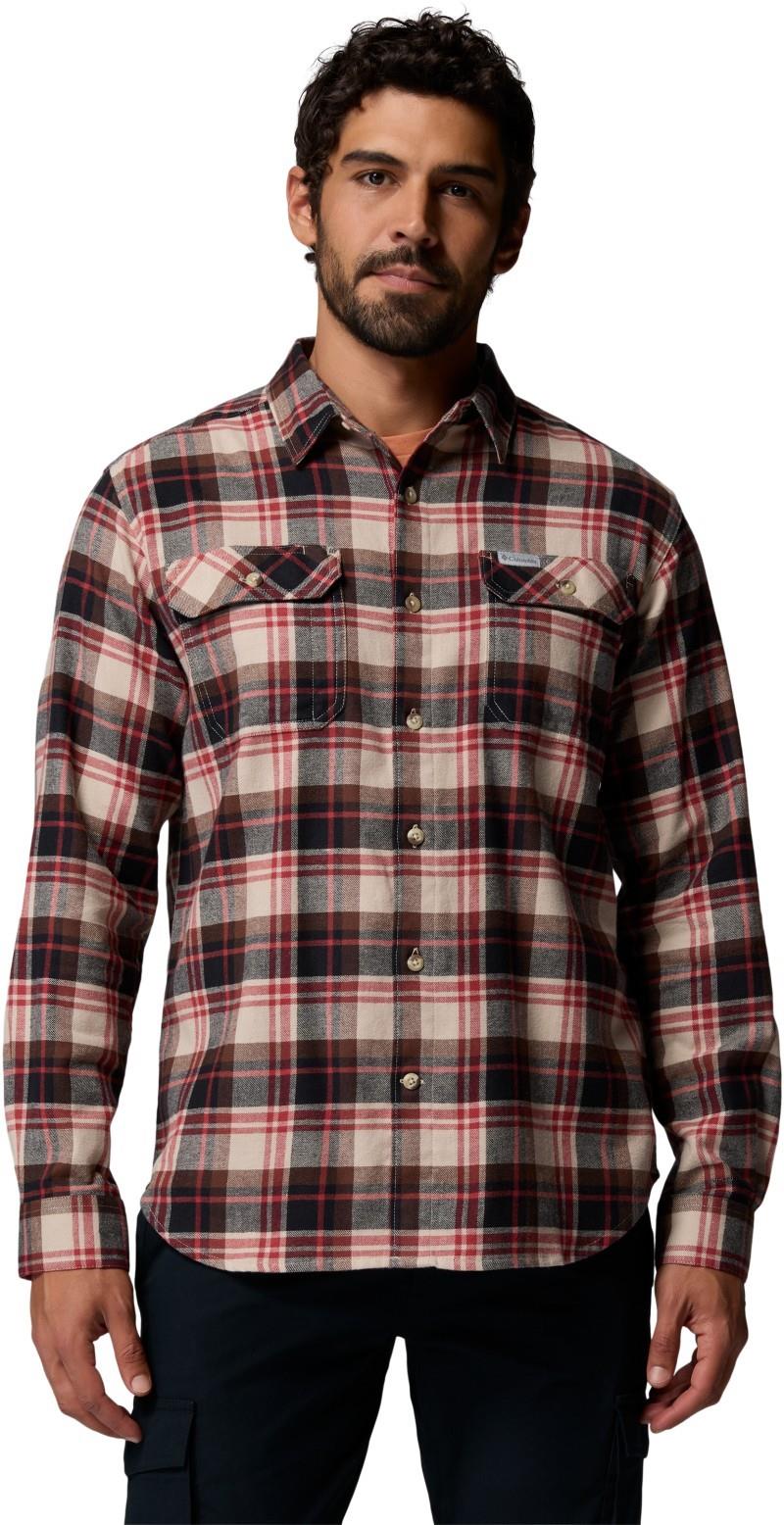 Flare Gun Stretch Flannel, Extended - Mens - ancient fossil / dispersed plaid 1
