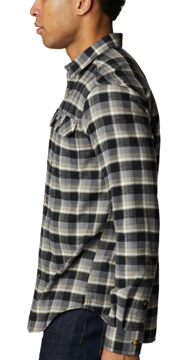 Flare Gun Stretch Flannel, Extended - Mens - black shadow plaid 1