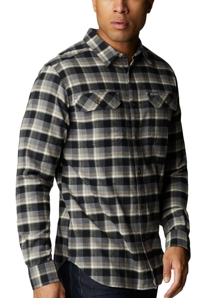 Flare Gun Stretch Flannel, Extended - Mens - black shadow plaid 1