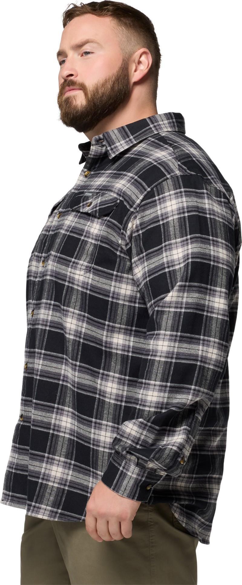 Flare Gun Stretch Flannel, Extended - Mens - black two lane tartan 1