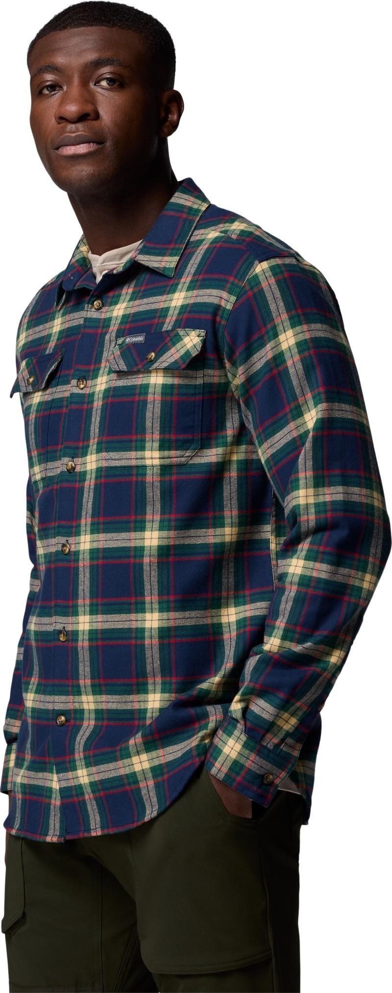 Flare Gun Stretch Flannel, Extended - Mens - collegiate navy two lane tartan 1