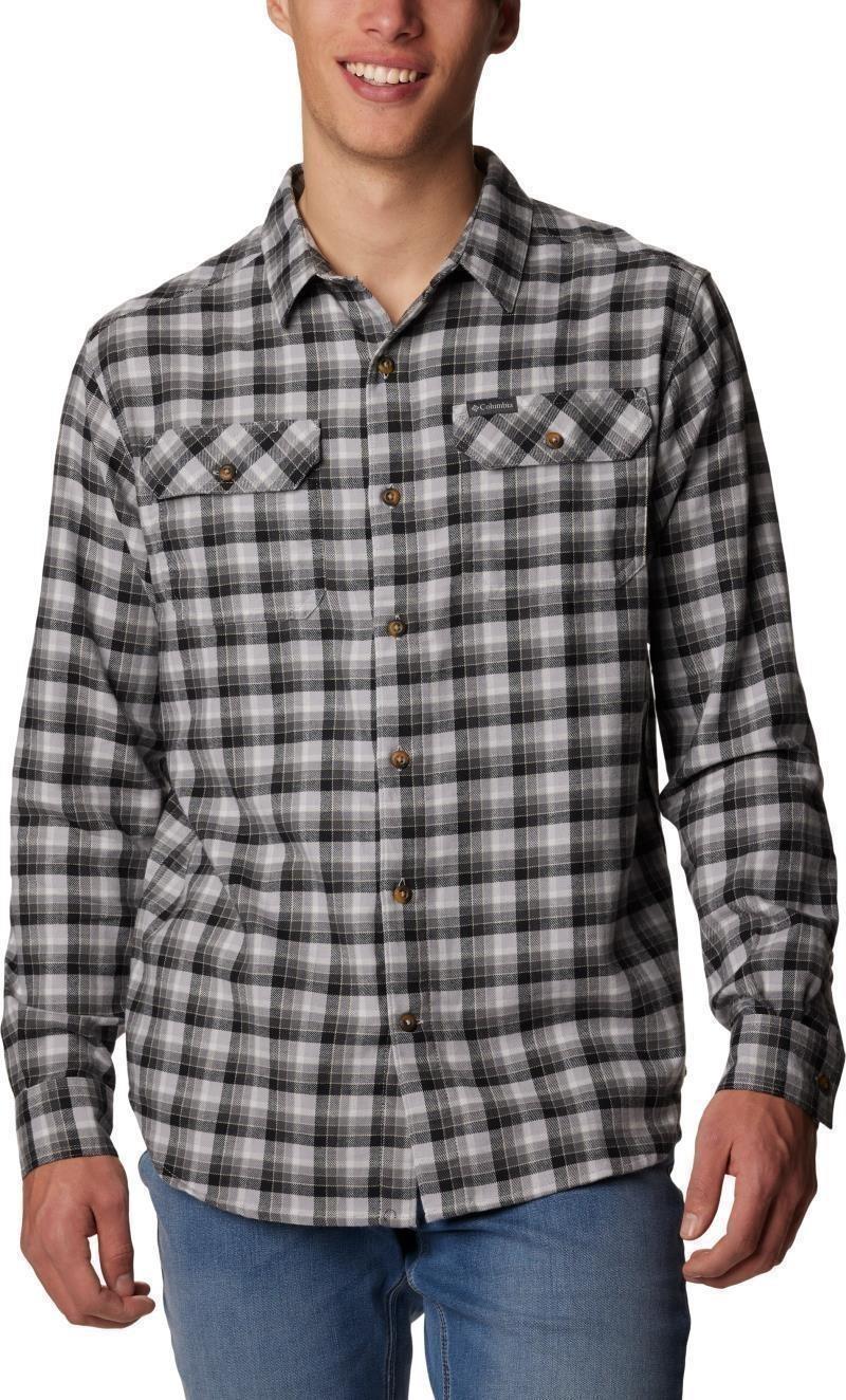 Flare Gun Stretch Flannel, Extended - Mens - columbia grey gradient check 1