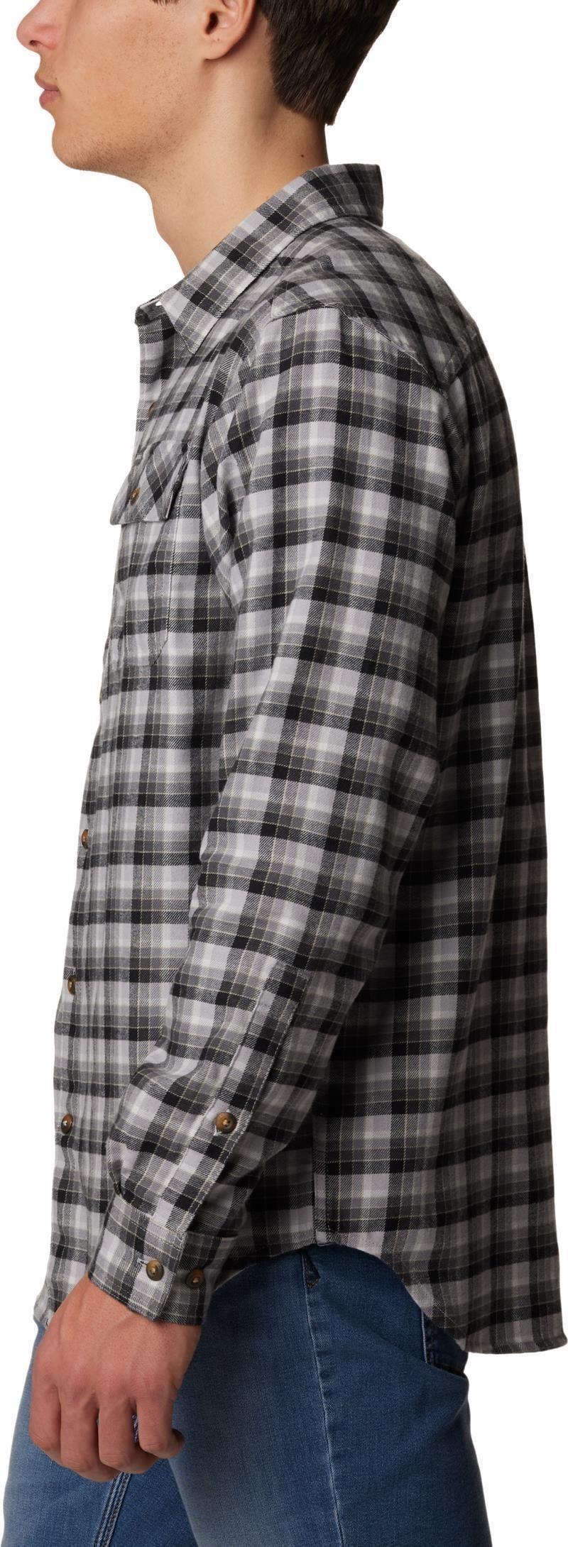 Flare Gun Stretch Flannel, Extended - Mens - columbia grey gradient check 1