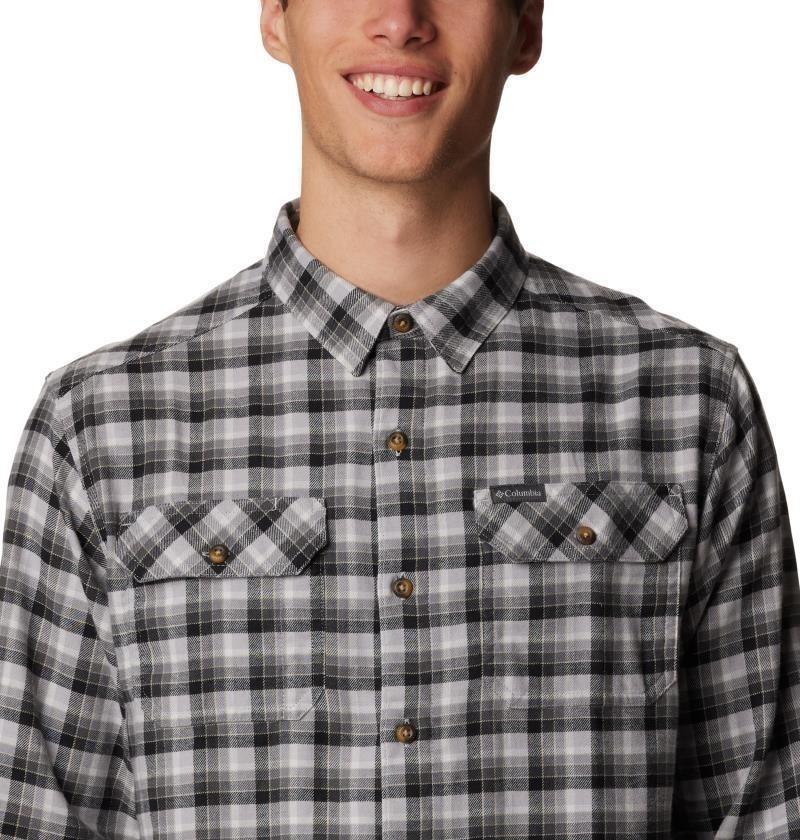 Flare Gun Stretch Flannel, Extended - Mens - columbia grey gradient check 1