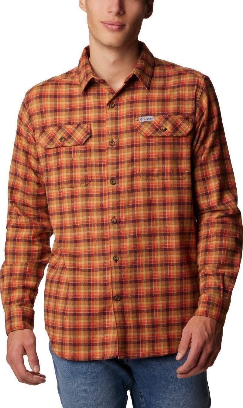 Flare Gun Stretch Flannel, Extended - Mens - elderberry gradient check 1