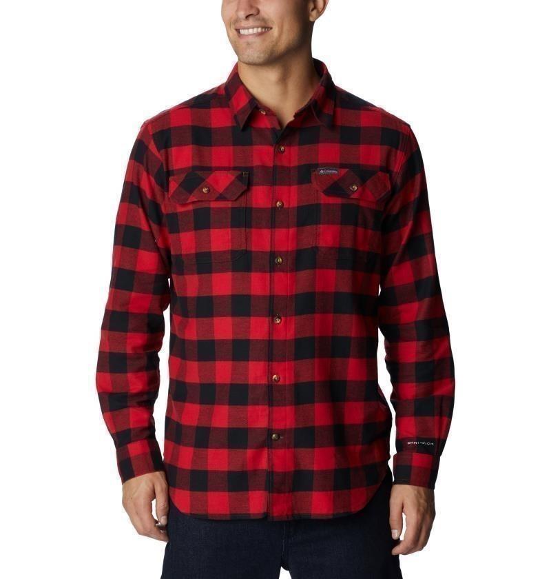 Flare Gun Stretch Flannel, Extended - Mens - mountain red twill buffalo check 1