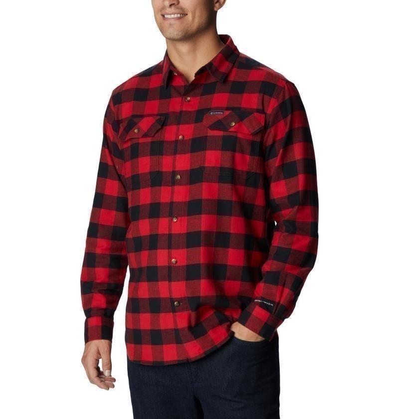 Flare Gun Stretch Flannel, Extended - Mens - mountain red twill buffalo check 1